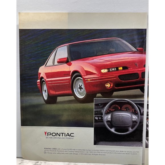 Pontiac Grand Prix Print Ad Vintage 1993 Sports Coupe Car Auto 90s - Picture 4 of 6